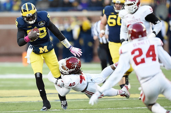 Devin Gardner (98) and Jack Miller (60)