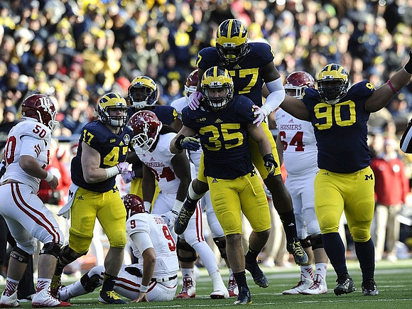 Jake Ryan (47), Joe Bolden (35), Frank Clark (57), and Bryan Mone (90)