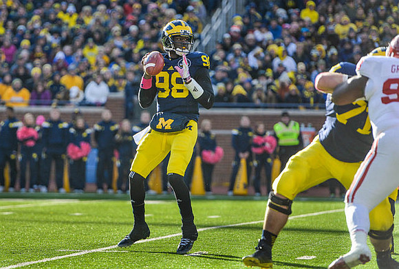 Devin Gardner (98) and Ben Braden (71)