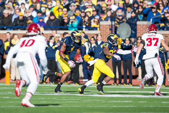 Devin Funchess (1) and Dennis Norfleet (23)