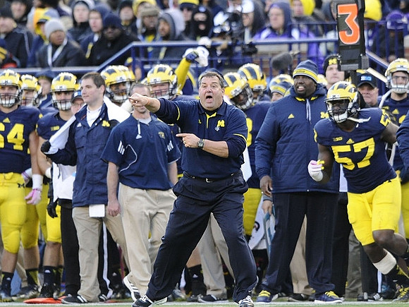 Brady Hoke and Frank Clark (57)
