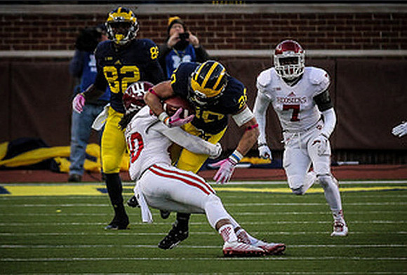 Amara Darboh (82) and Drake Johnson (20)