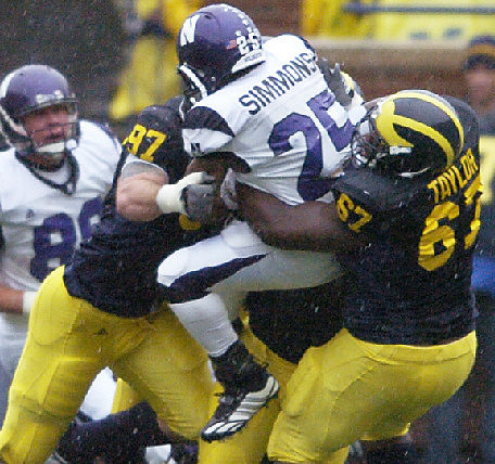 Will Johnson (97) and Terrance Taylor (67)