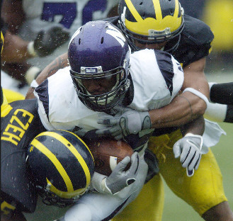 Obi Ezeh (45) and Brandon Harrison (27)