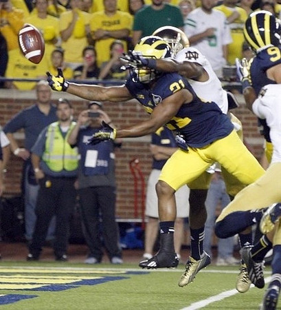 Jeremy Gallon (21) and Drew Dileo (9)