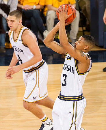 Mitch McGary (4) and Trey Burke (3)