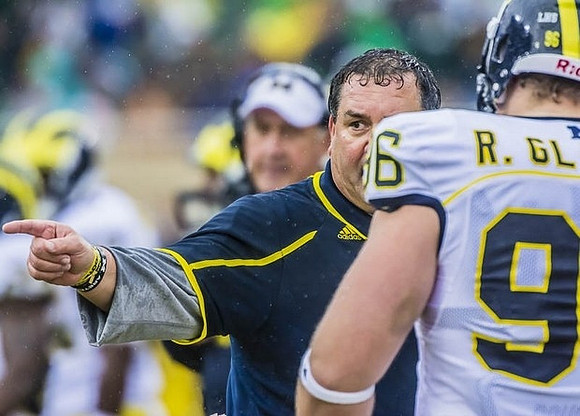 Brady Hoke and Ryan Glasgow (96)