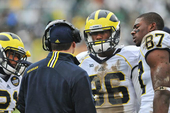 Jeremy Gallon (21), Jehu Chesson (86), and Devin Funchess (87)