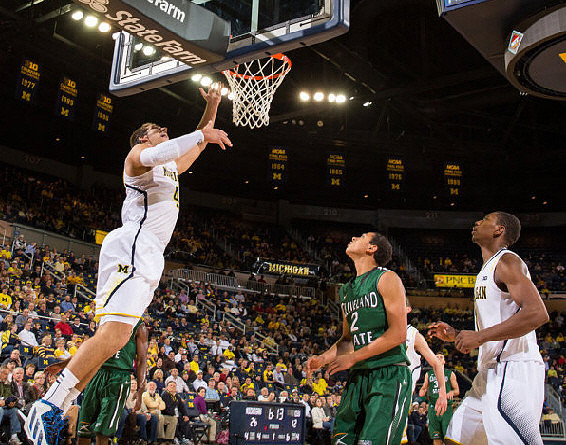Mitch McGary (4) and Glenn Robinson III (1)