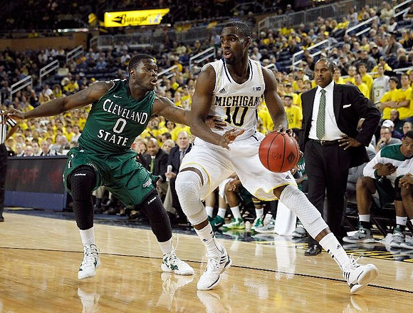 Tim Hardaway Jr. (10) and Cleveland State Head Coach Gary Waters