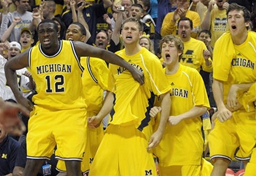 Anthony Wright (12), Darius Morris (4), Zack Gibson (32), Matt Vogrich (13), and Ben Cronin (35)