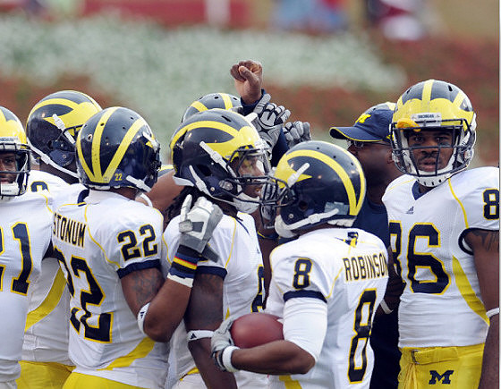 Junior Hemingway (21), Darryl Stonum (22), Terrence Robinson (8), and Kevin Koger (86)