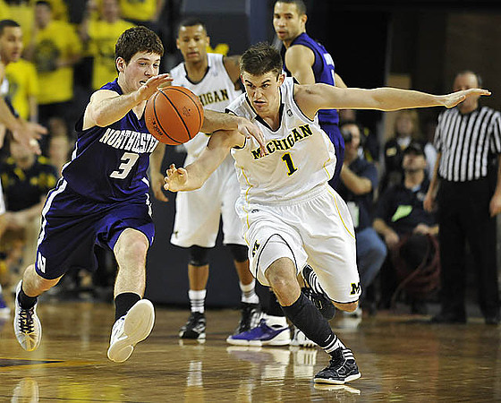 Stu Douglass (1) and Trey Burke (3)