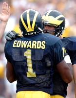 Braylon Edwards (1) and Chad Henne (7)