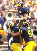 Braylon Edwards (1), Chad Henne (7), and Mark Bihl (54)