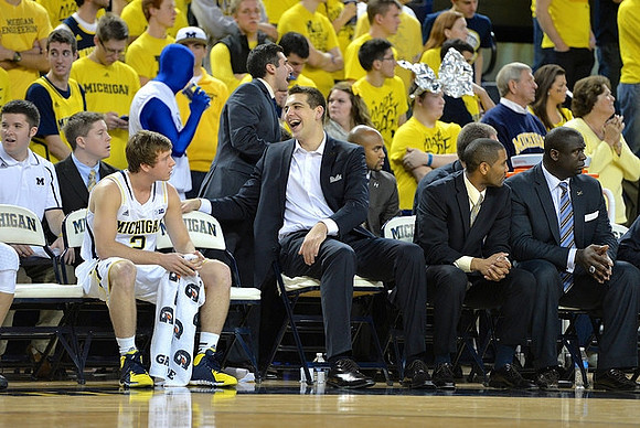 Spike Albrecht (2), Mitch McGary (4), C.J. Lee, LaVall Jordan, and Bacari Alexander