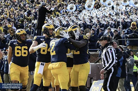 Chuck Filiaga (66), Sean McKeon (84), Shea Patterson (2), and Nick Eubanks (82)