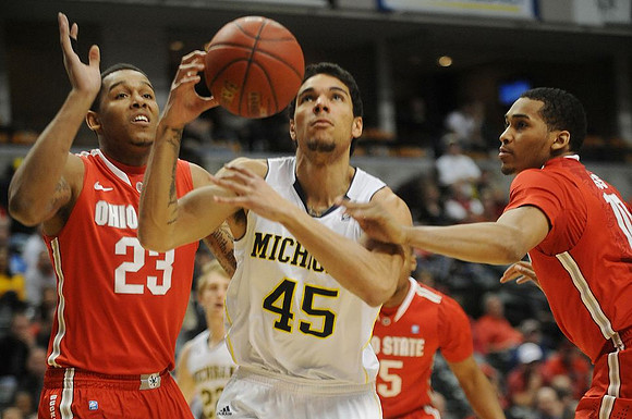 Blake McLimans (22) and Colton Christian (45)