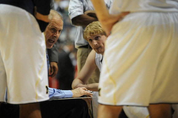 John Beilein and Blake McLimans (22)