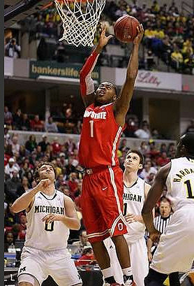 Zack Novak (0), Stu Douglass (1), and Tim Hardaway Jr. (10)