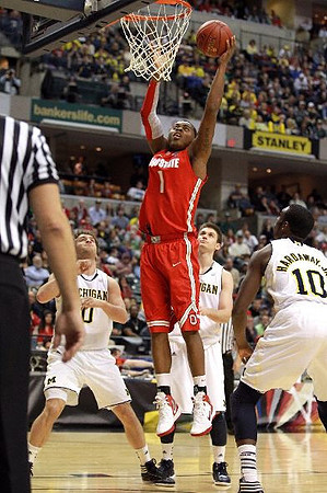 Zack Novak (0), Stu Douglass (1), and Tim Hardaway Jr. (10)