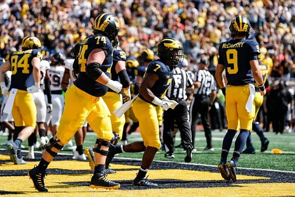 Joel Honigford (84), Reece Atteberry (74), Karsen Barnhart (52), Donovan Edwards (7), and J.J. McCarthy (9)