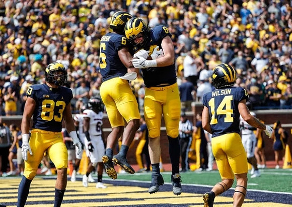 Erick All (83), Cornelius Johnson (6), Joel Honigford (84), and Roman Wilson (14)