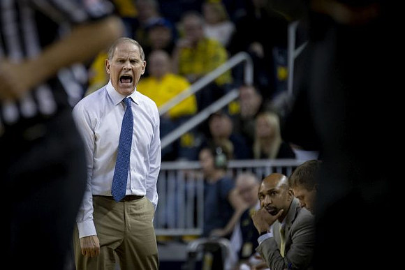John Beilein, Saddi Washington, and Luke Yaklich