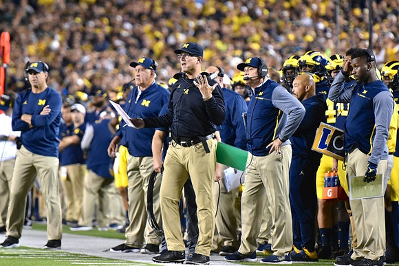 Greg Mattison, Jim Harbaugh, and Don Brown