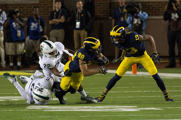 Grant Perry (88) and Eddie McDoom (13)