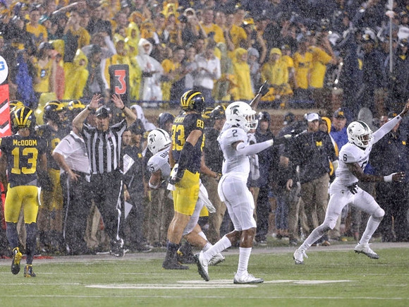 Eddie McDoom (13) and Zach Gentry (83)