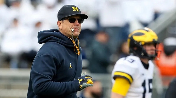 Jim Harbaugh and Alan Bowman (15)