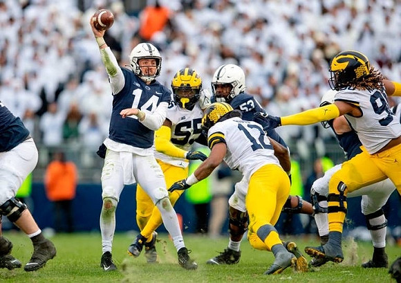 David Ojabo (55), Josh Ross (12), and Mike Morris (90)