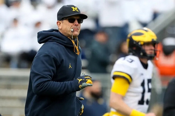 Jim Harbaugh and Alan Bowman (15)
