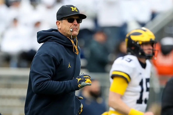 Jim Harbaugh and Alan Bowman (15)