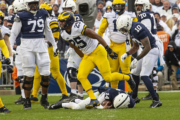 Mazi Smith (58), Junior Colson (25), and Christopher Hinton (15)