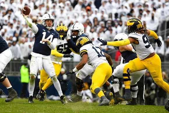 David Ojabo (55), Josh Ross (12), and Mike Morris (90)