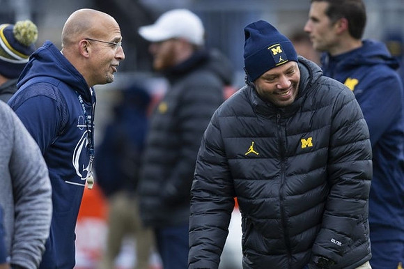 Penn State Head Coach James Franklin and Josh Gattis