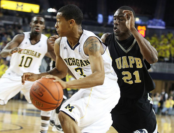 Tim Hardaway Jr. (10) and Trey Burke (3)