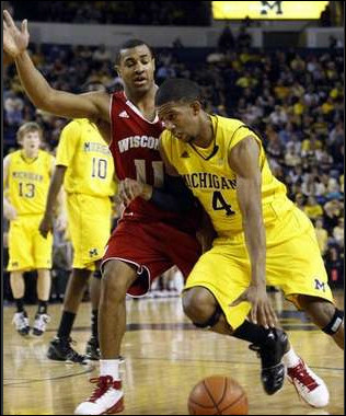 Matt Vogrich (13), Tim Hardaway Jr. (10), and Darius Morris (4)