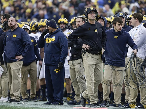 Chris Partridge, Kevin Tolbert, and Jim Harbaugh