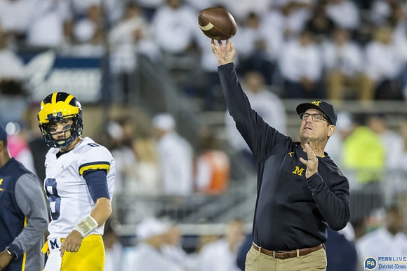 John O'Korn (8) and Jim Harbaugh