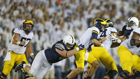 Patrick Kugler (57), John O'Korn (8), and Ben Bredeson (74)