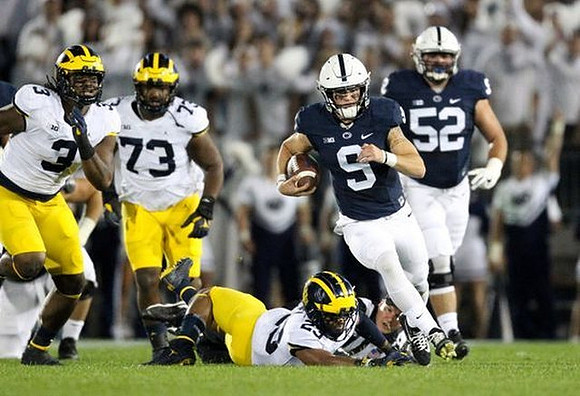 Rashan Gary (3), Maurice Hurst (73), and Tyree Kinnel (23)