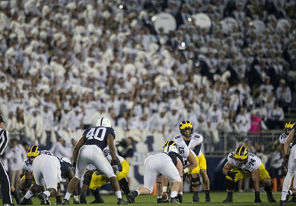 Mason Cole (52), Michael Onwenu (50), Patrick Kugler (57), John O'Korn (8), Ben Bredeson (74), and Ty Isaac (32)