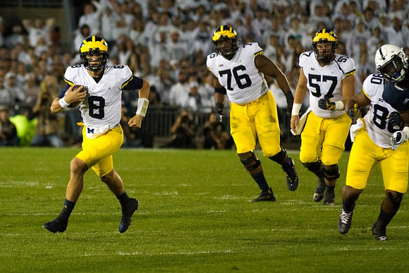 John O'Korn (8), Juwann Bushell-Beatty (76), Patrick Kugler (57), and Khalid Hill (80)