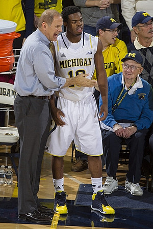 John Beilein and Derrick Walton Jr. (10)