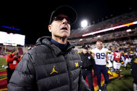 Jim Harbaugh and Carter Selzer (89)