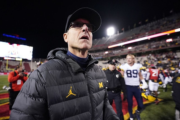 Jim Harbaugh and Carter Selzer (89)