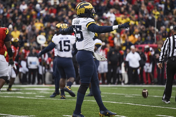 Christopher Hinton (15) and David Ojabo (55)